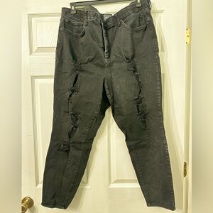 Torrid distressed black jeans
